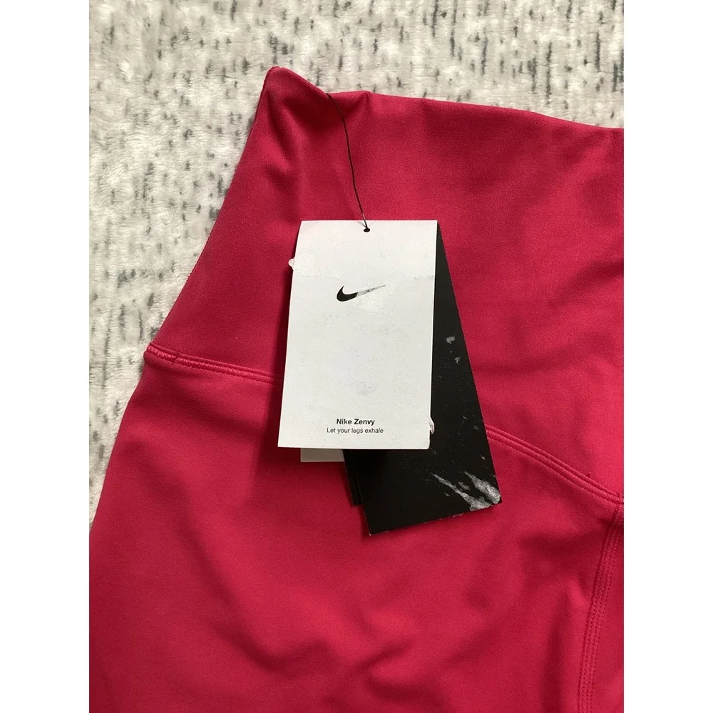 Nike Zenvy Womens Dri-FIT 8 Inch Biker Shorts Pink DQ6003-666 Medium NEW‎
